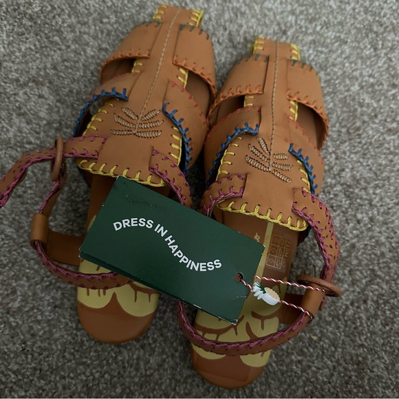 Farm Rio Palm Tree Sandal in Caramel 9.5 - Picture 3 of 7